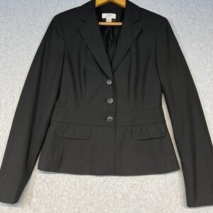 Ann Taylor Loft Blazer Womens 2 Black Girl Boss Office Jacket